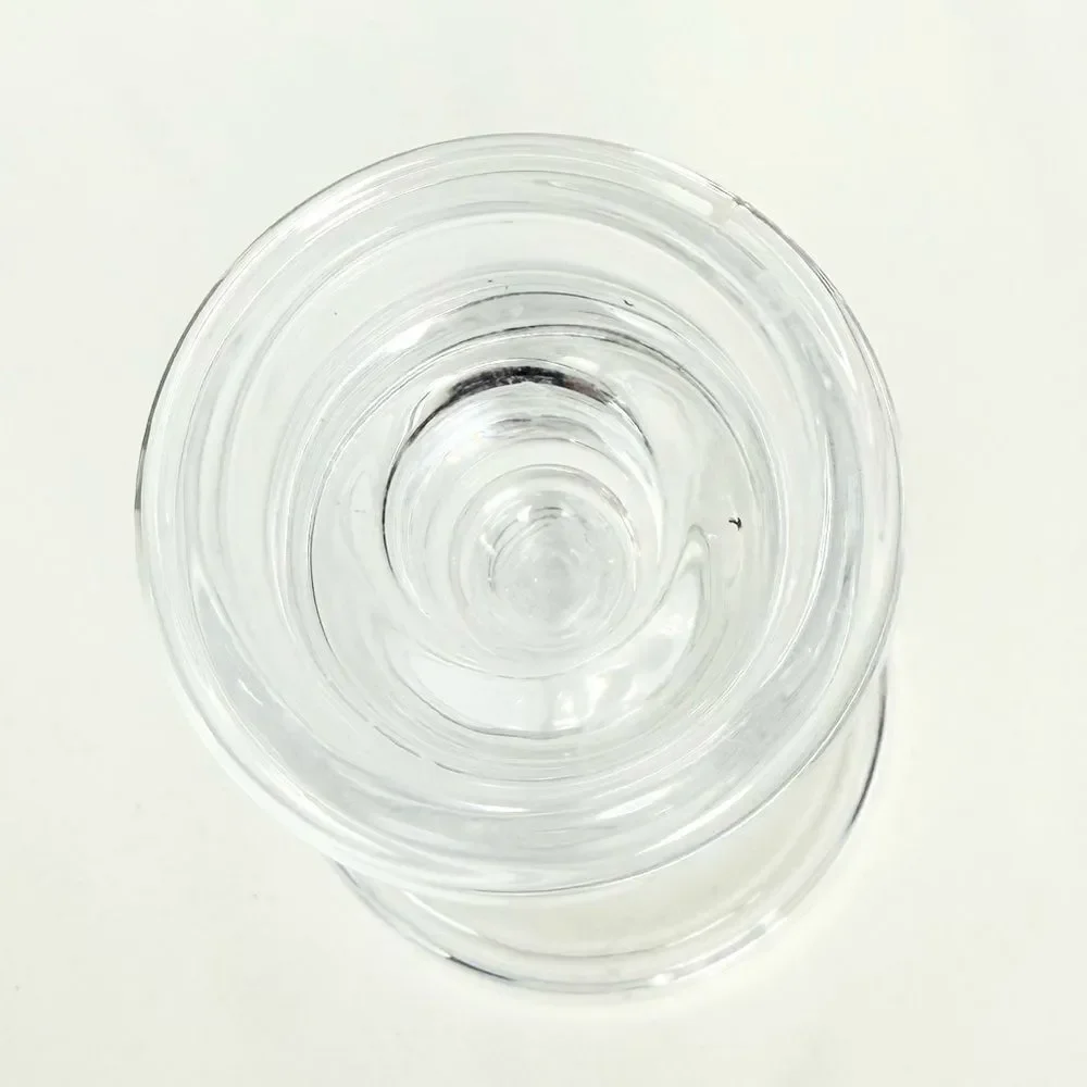 Elements Clear Glass Rounded Tiered Taper Candle Holder